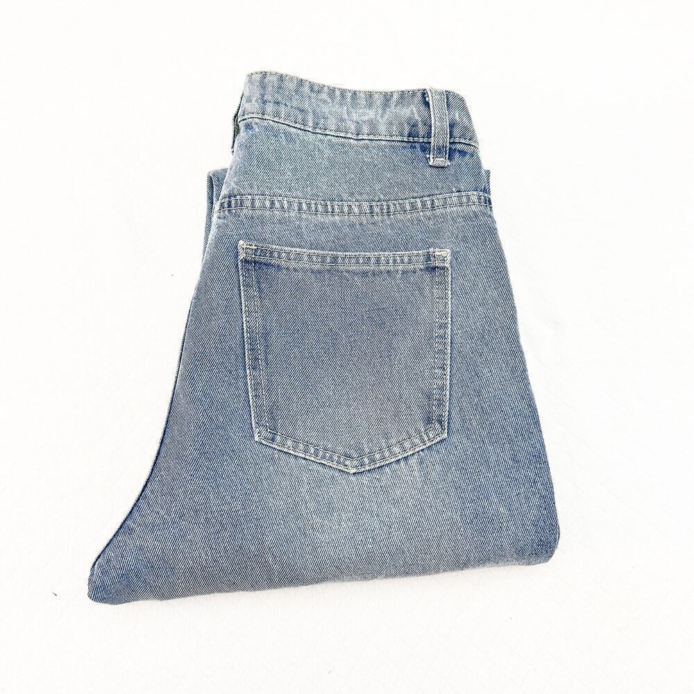 Superdown Vintage Wash Straight Leg Denim Jeans Raw Hem Size 28